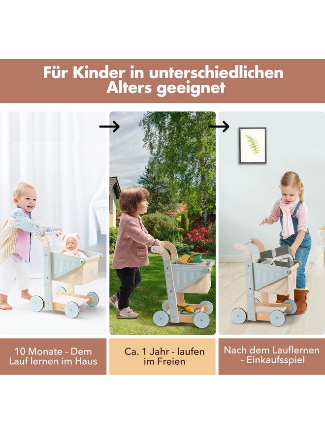 روبود مشاية أطفال خشبية للبنات والأولاد عربة تسوق خشبية للأطفال الصغار ألعاب مشاية تعليمية لمدة 10 أشهر وسنة واحدة - Image 4