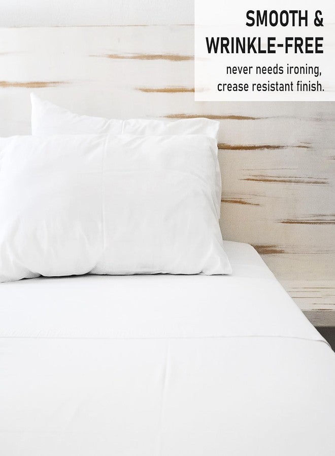 KisSealed 10 Pack White Flat Sheets Bulk Only Twin Size,Soft Microfiber Bedding Sheet for Home Salons HotelsGuests and Vacation Rentals, Wrinkle Free, Hotel Airb&bs Essentials for Hosts, 66"x96" - Image 4