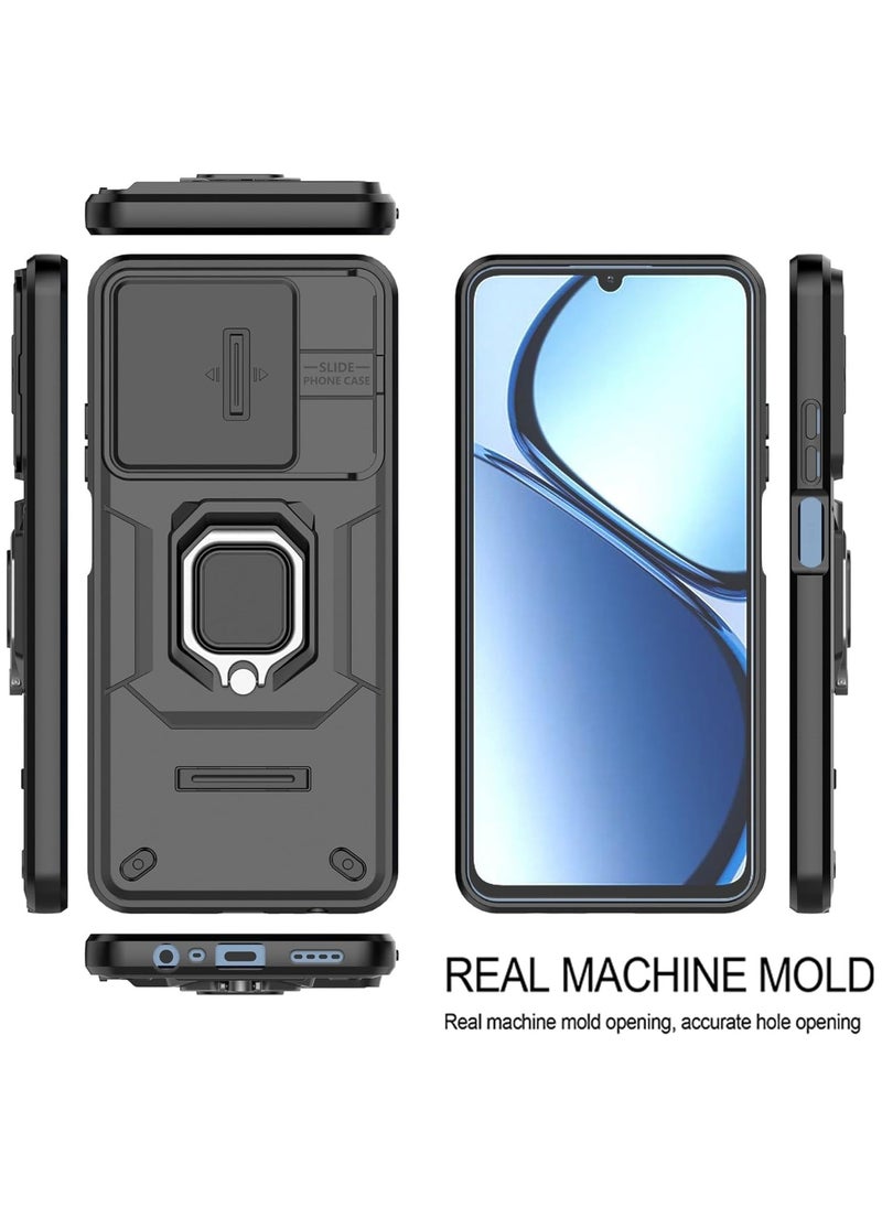 General - Compatible with Realme C63 4G,Camouflage Military Grade Heavy Duty Shockproof Protection Case with Magnetic Bracket and Lens Slide Window Phone Cover - Image 1