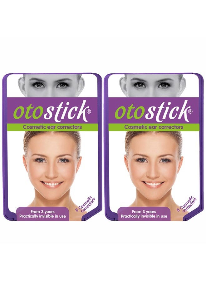Otostick 2 Pack 8 Count Cosmetic Discreet Protruding Ear Corrector - Corrective Ear Care Products for Ear Pinning without Surgery from 3 Years. - Image 1