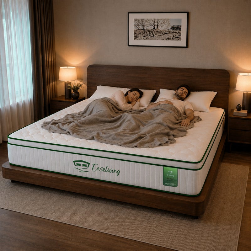 Easeliving Hybrid Gel Memory Foam Mattress 200x200 cm - 30 cm Thick Firm Support Pocket Spring Mattress with Motion Isolation | Edge Support & Pressure Relief | Super King Mattress for All Sleepers - Image 3