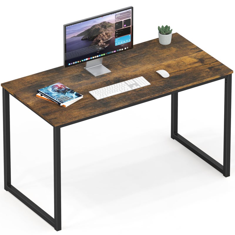 SHW Mission 40Inch Home Office Computer Desk Rustic Brown