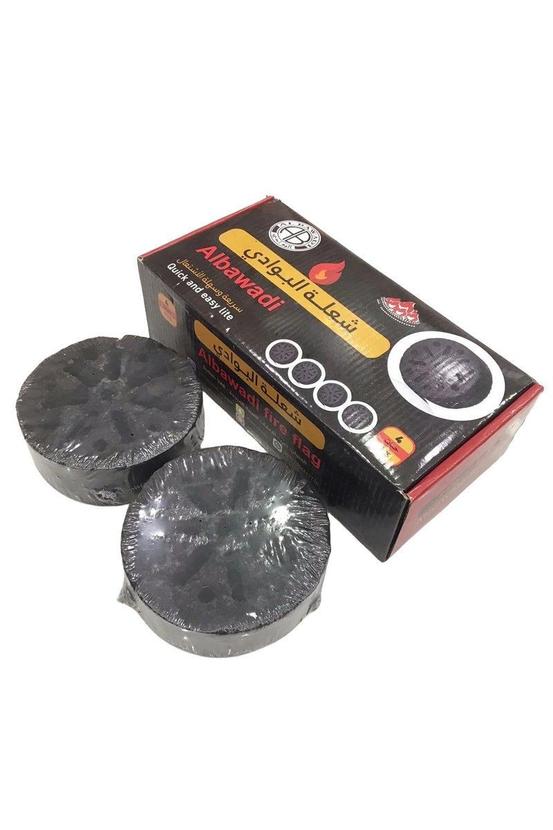 Albawadi Fire Flag Smokerless Charcoal BBQ Flame Round Coal Charcoal 4PCS - Image 4