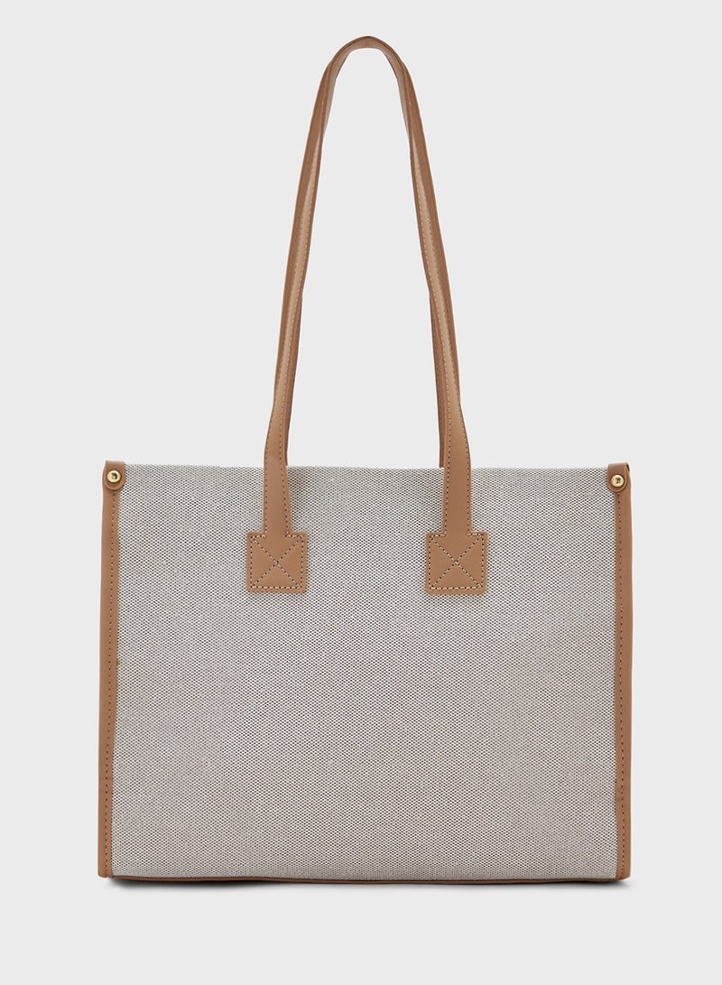 ELLA Color Block Multi Pocket Tote Bag  - Image 2