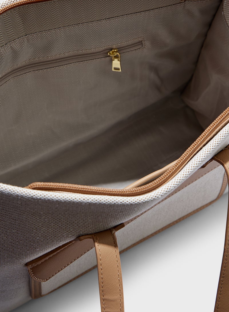 ELLA Color Block Multi Pocket Tote Bag  - Image 5