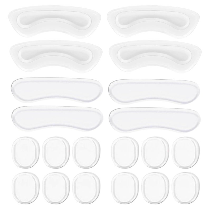 Shoe Heel Pads Gel Heel Cushion Inserts Back of Heel Cushion Pads Clear Heel Pads for Women Men Shoes