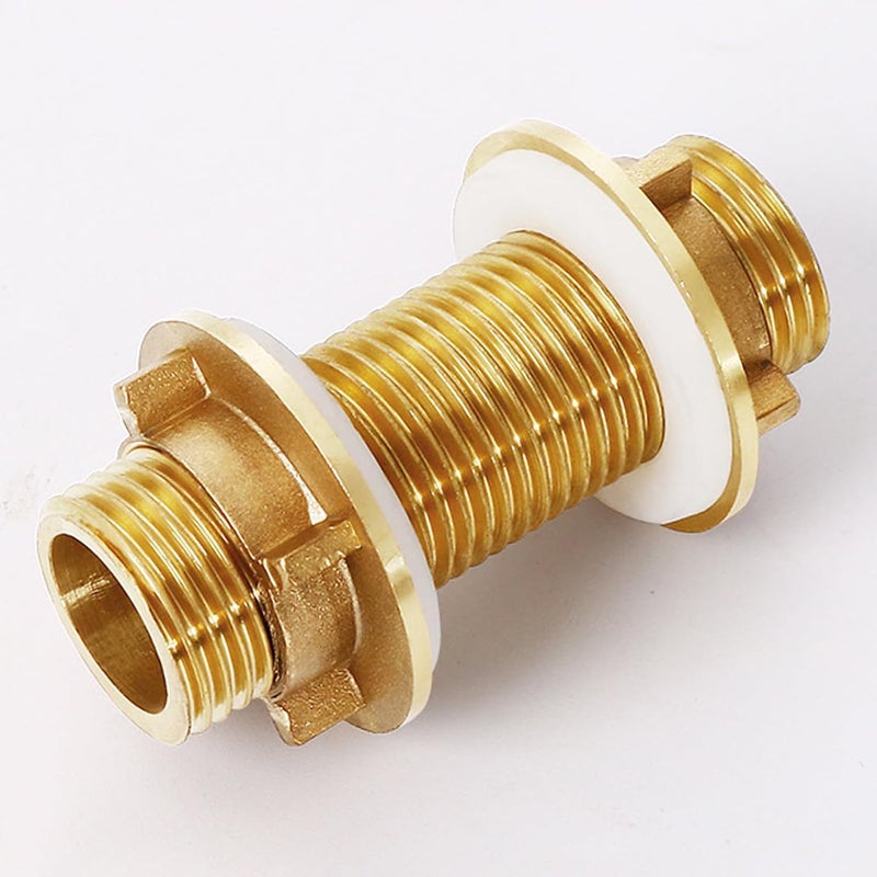 Brass Pipe Jointer Double Male Thread Garden Water Pipe Joint Aquariums Fish Tanks Supply Accessories Jointer - Image 4