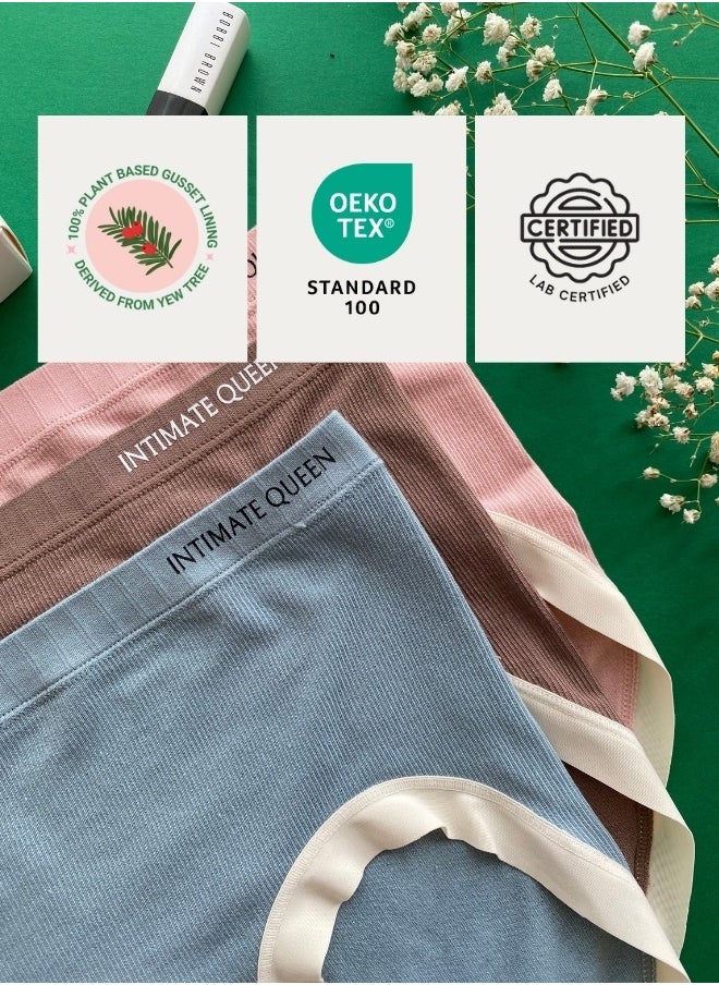 Intimate Queen - Yew Tree Bae Hipsters – Antibacterial Calm, Made with Yew Tree Fiber | Silk-Soft & pH Balancing - Image 1