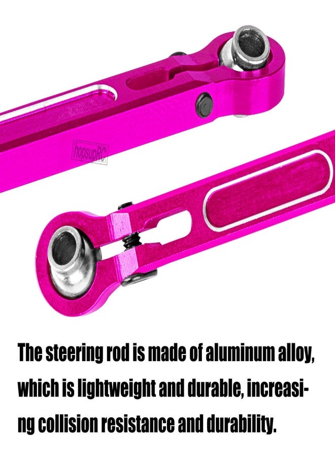 hopsupRC RC Aluminum Front Steering Links Upgrade Parts for 1/18 Granite GROM MEGA 380 Brushed 4X4 Monster Truck(Pink) - Image 4