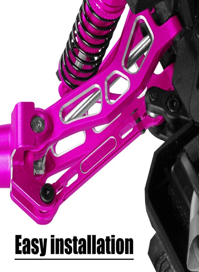 hopsupRC RC Aluminum Front Steering Links Upgrade Parts for 1/18 Granite GROM MEGA 380 Brushed 4X4 Monster Truck(Pink) - Image 3