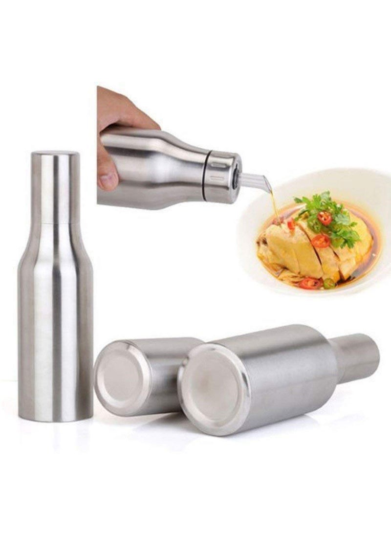 svk dream SVK Dream 750 ml Stainless Steel Gini Oil PotCooking Oil Dispenser Pack of 1  - Image 3