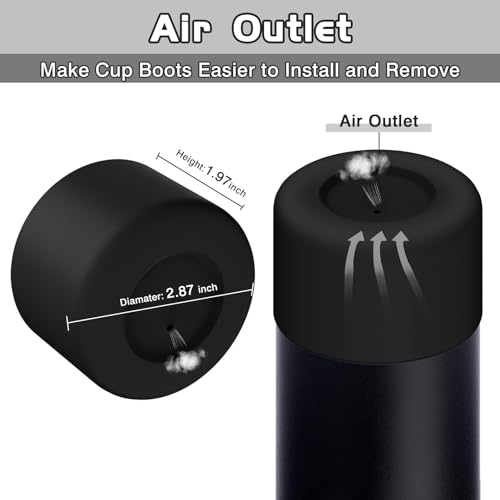 WUQID Protective Silicone Boot Sleeve for 12oz-40oz Hydro Sport Flask/Stanle Water Bottles Tumbler Anti-Slip Bottom Sleeve Cover for All Water Bottles Bottom Width of 2.83-2.95in - Image 4