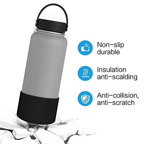 WUQID Protective Silicone Boot Sleeve for 12oz-40oz Hydro Sport Flask/Stanle Water Bottles Tumbler Anti-Slip Bottom Sleeve Cover for All Water Bottles Bottom Width of 2.83-2.95in - Image 2