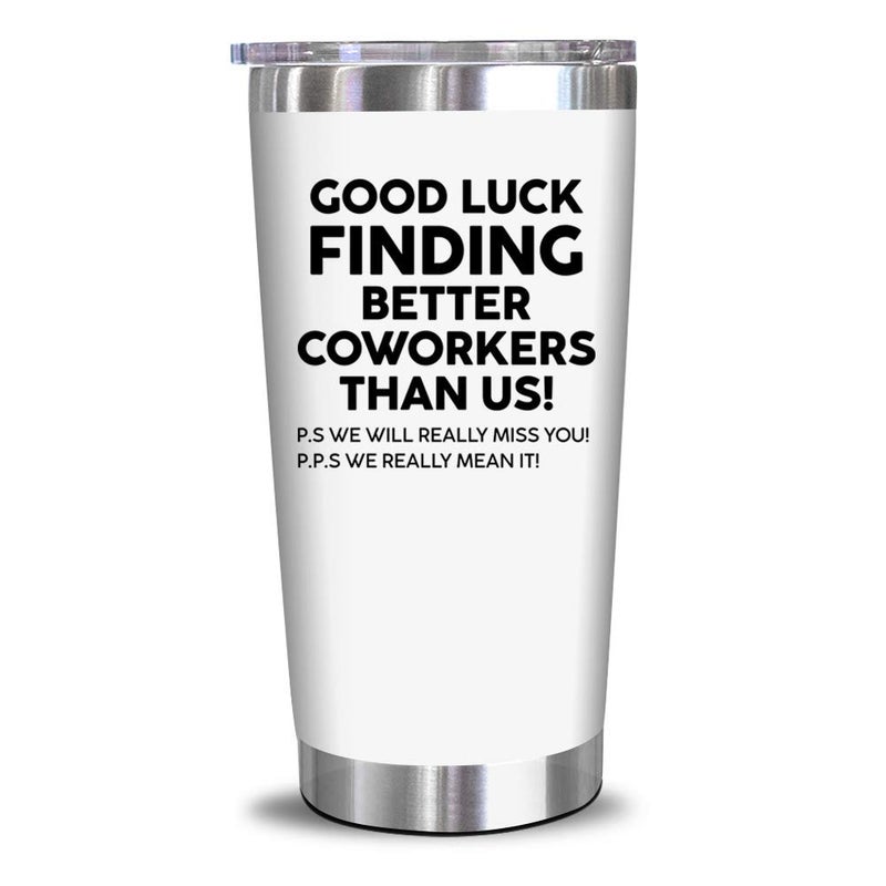 NEWELEVEN Coworker Leaving Gift  Farewell Going Away New Job Goodbye Good Luck for Colleagues Boss Men Women Friends  20 Oz Tumbler