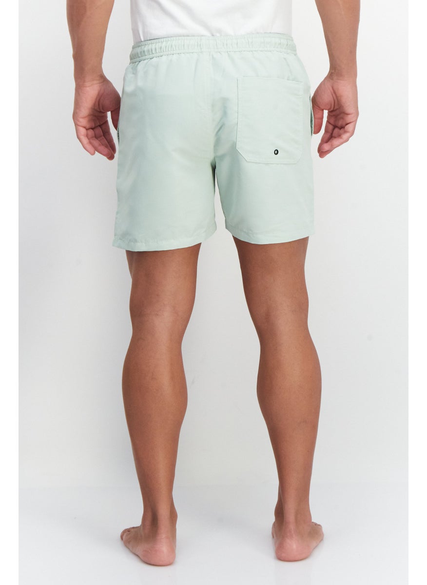 Penfield Men Drawstring Brand Logo Swim Short, Sublet Green  - Image 2