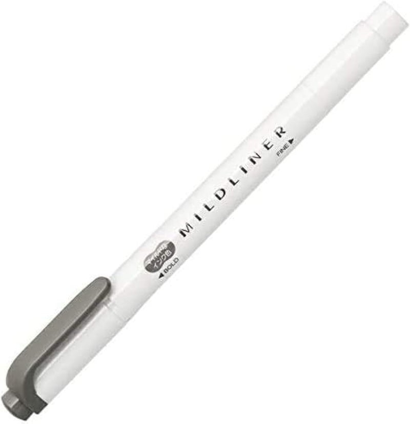 Zebra MildLiner Double-Ended Highlighter - Mild Dark Gray