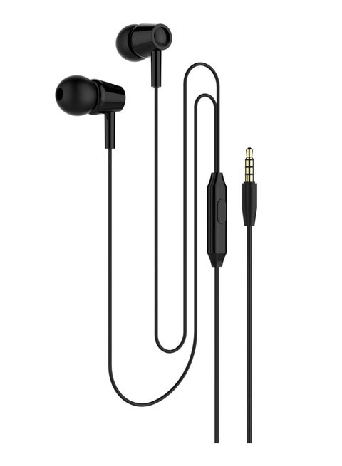 New in-ear wired karaoke music headphones (black)