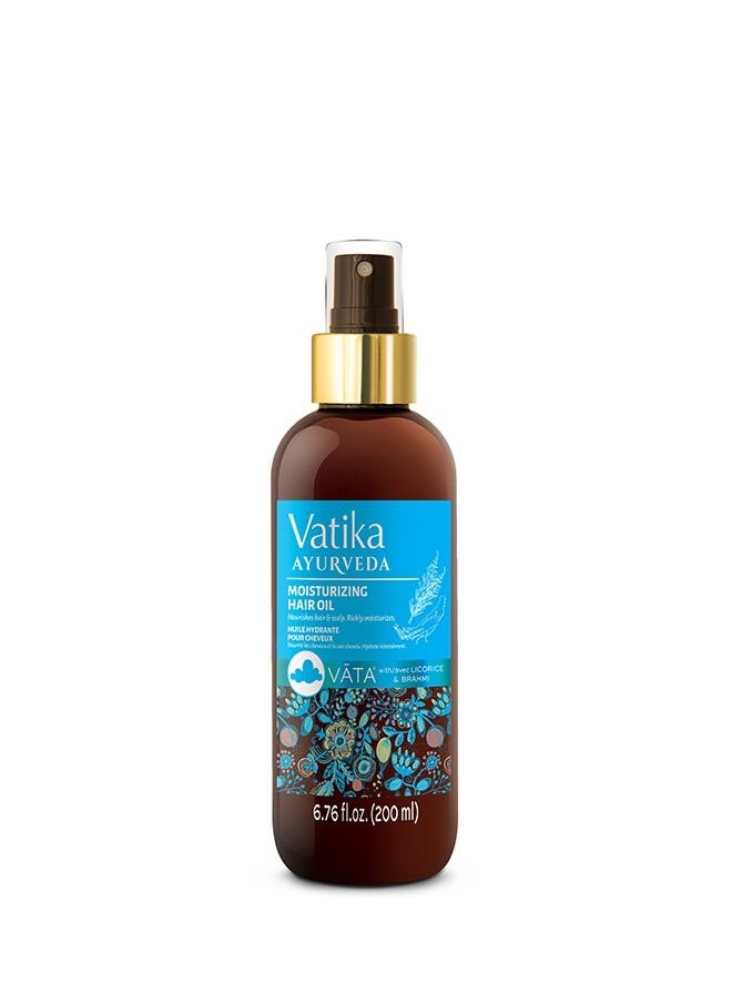 Vatika Ayurveda - Vatika Ayurveda Advance Moisturizing Hair Oil (For Pittā) | Enriched With Licorice & Brahmi | For All Hair Types - 200 ml - Image 1