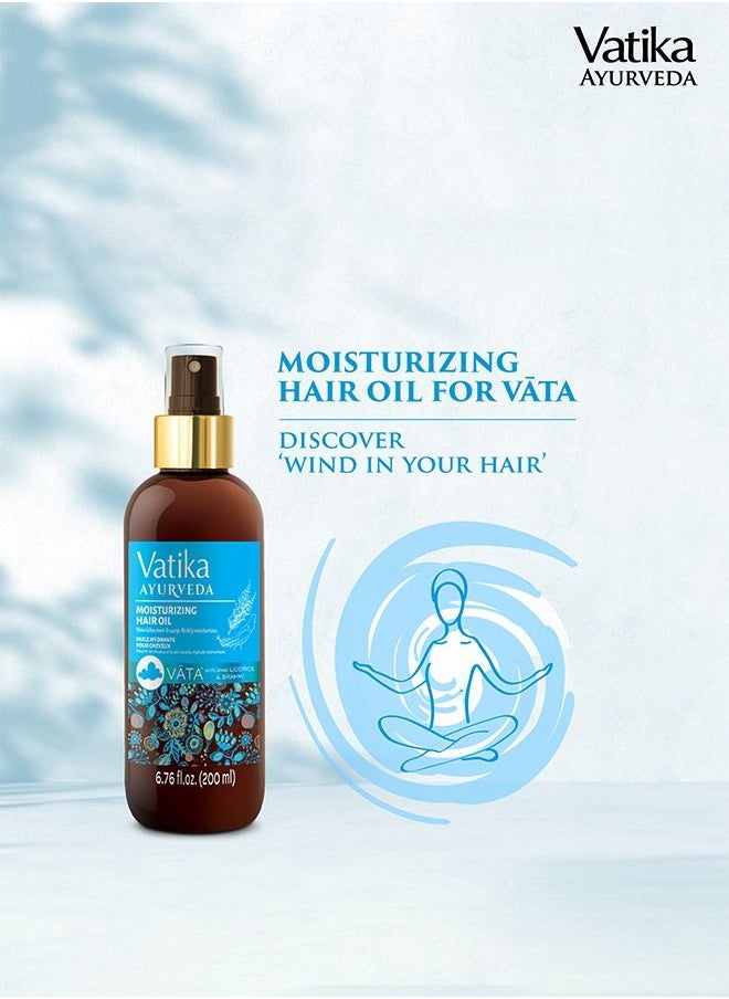 Vatika Ayurveda - Vatika Ayurveda Advance Moisturizing Hair Oil (For Pittā) | Enriched With Licorice & Brahmi | For All Hair Types - 200 ml - Image 1