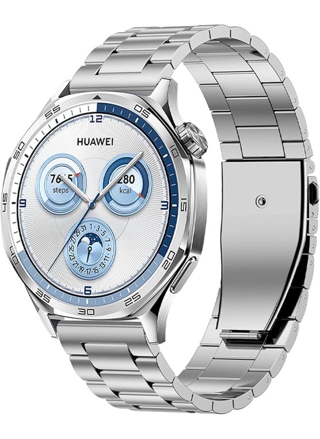 erorex - Stainless Steel Band Compatible With Huawei Watch Gt5 Gt5 Pro 46Mm 2024 22Mm Stainless Steel Metal Strap For Huawei Watch Gt4 Gt4 Pro Watch 4 4 Pro Business Style For Men Women - Image 1