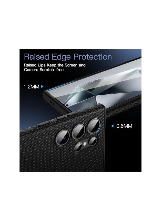 Jetech - Grip Case for Galaxy S24 Ultra, Soft TPU Slim Fit Protective Phone Cover with Camera Lens Full Protection, Shockproof (Titanium Black) - Image 1