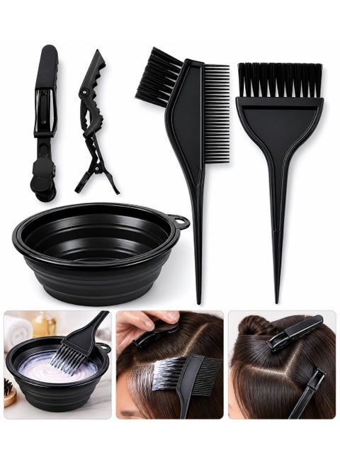 5Pcs Professional Salon Hair Coloring Dyeing Kit Dye Brush and Mixing Bowl Set