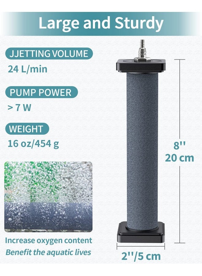 Pawfly Pawfly Aquarium 8 Inch Air Stone Cylinder for Larger Air Pump Bubble Diffuser Release Tool for Outdoor Pond Garden Circulation System and Large Fish Tanks, 2 Pack  - Image 2