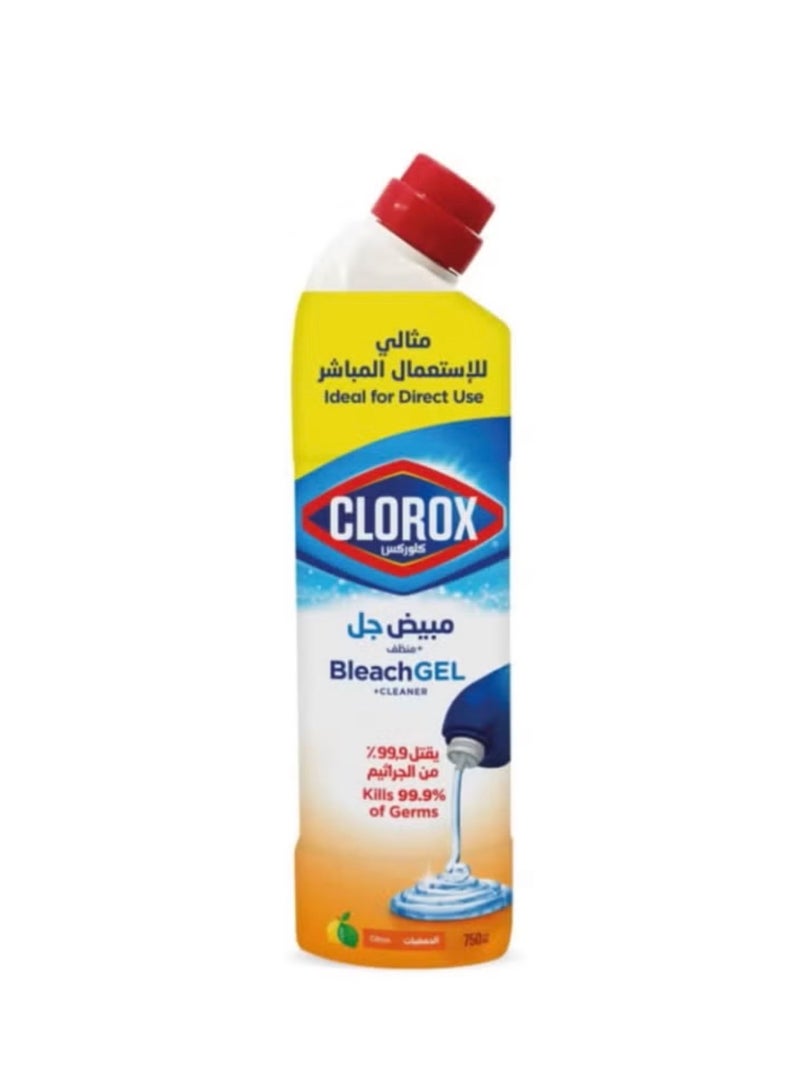 Clorox Multi-Purpose Bleach Gel Disinfectant Cleaner, Citrus Scent, 750Ml - Image 1