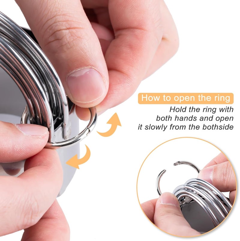 Husfunov Biscuit Cutter Set Round Cookie Cutters with Handle 5 Pieces Stainless Steel Circle Professional Baking Dough Tools for Cake - Image 5
