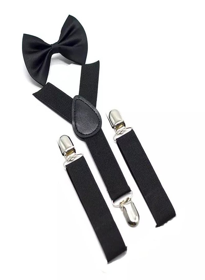 CLOTHERA Suspender and Bow Tie Set with matched Jute Hat for kids 7yrs to 12yrs (Black) - Image 3