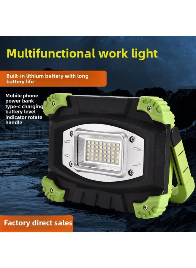 Cross-border New High-power Strong Light Lighting Outdoor Work Light Multifunctional Rechargeable Floodlight Portable Waterproof 