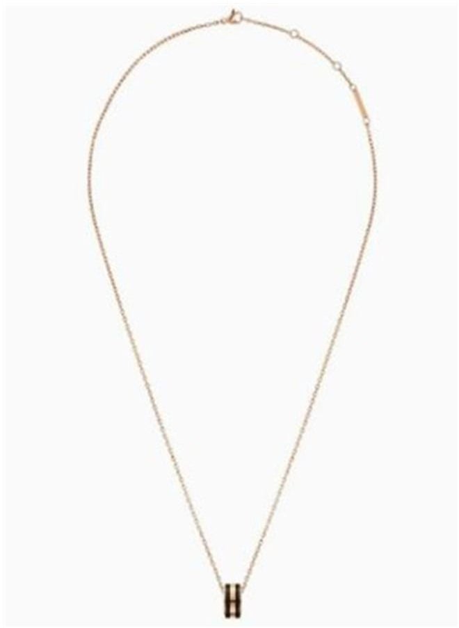 DW Home - Aspiration Necklace Rose Gold Ceramic (Main Body) And Stainless Steel (316L) With Rose Gold Plating, No Gemstone - Image 1