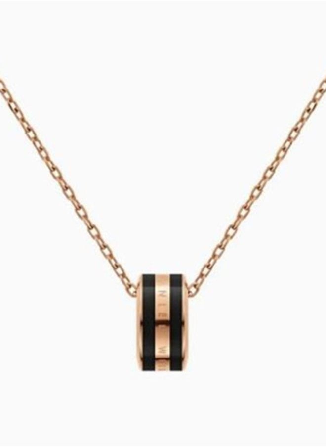 DW Home - Aspiration Necklace Rose Gold Ceramic (Main Body) And Stainless Steel (316L) With Rose Gold Plating, No Gemstone - Image 1