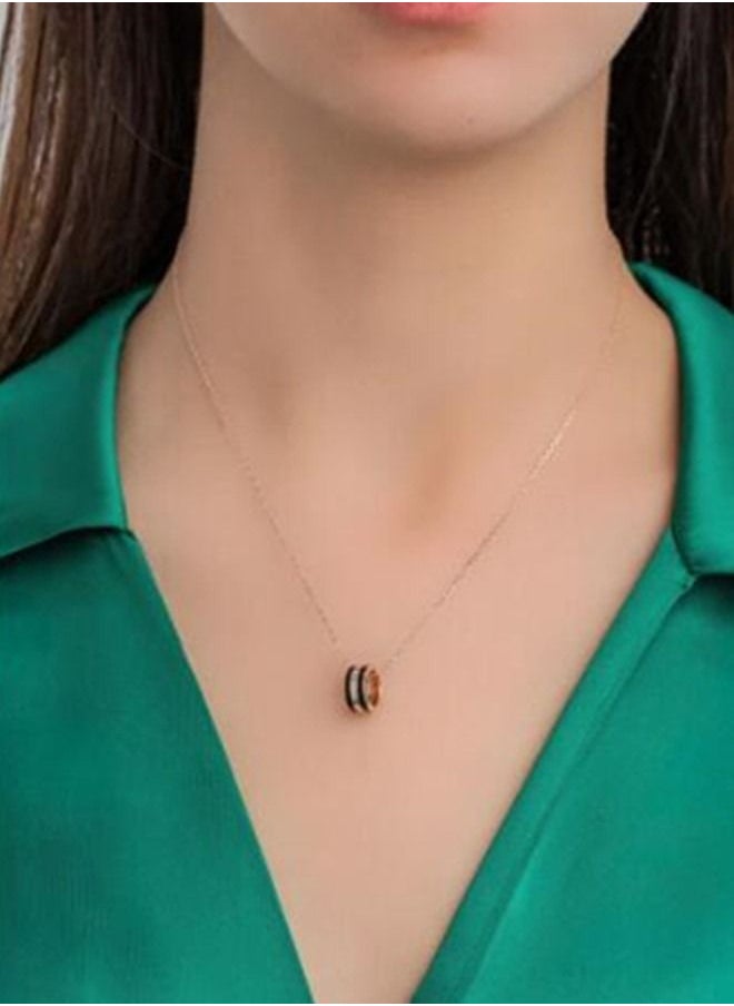 DW Home - Aspiration Necklace Rose Gold Ceramic (Main Body) And Stainless Steel (316L) With Rose Gold Plating, No Gemstone - Image 1