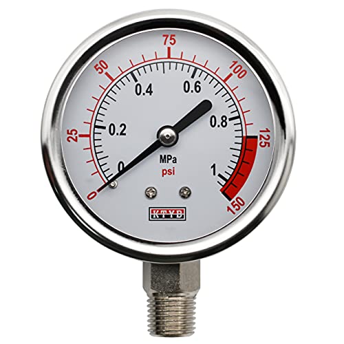 DIGITEN Water Pressure Gauge 0-1.0MPa 0-150psi 1/4" Water Pressure Meter for Reverse Osmosis System Pump - Image 2