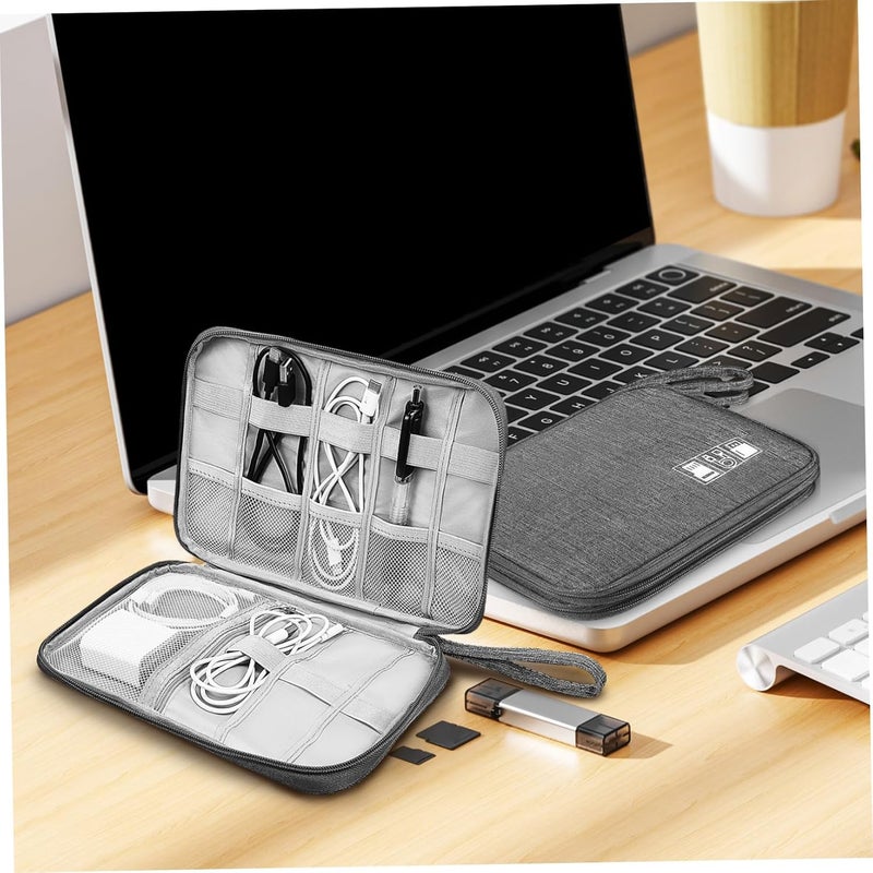 2pcs Data Cable Storage Bags Portable Electronic Accessories Organizer for Travel Lightweight Earphone Pouches Versatile for Daily Use - Image 2