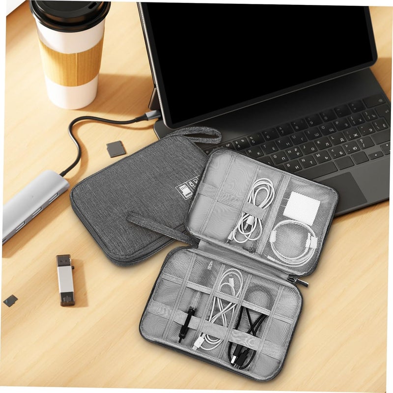 2pcs Data Cable Storage Bags Portable Electronic Accessories Organizer for Travel Lightweight Earphone Pouches Versatile for Daily Use - Image 3
