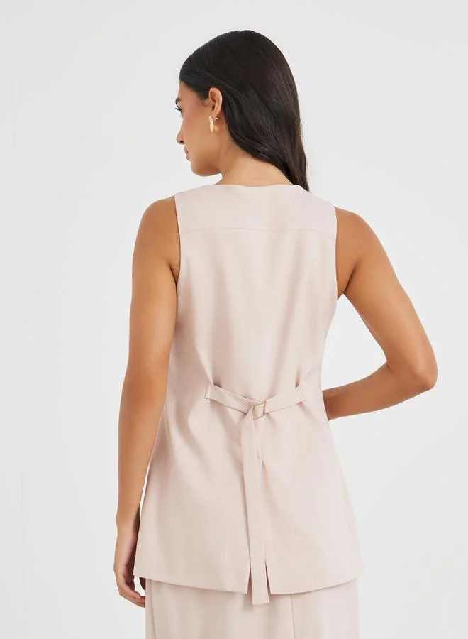 Styli Styli Buttoned Longline Waistcoat