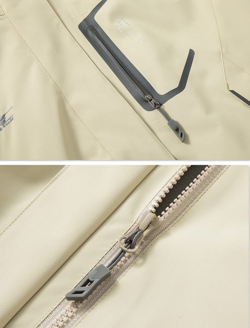 Diamond Candy جاكيت مطر نسائي من دايموند كاندي مقاوم للماء مع غطاء خفيف الوزن للأنشطة الخارجية - Image 5