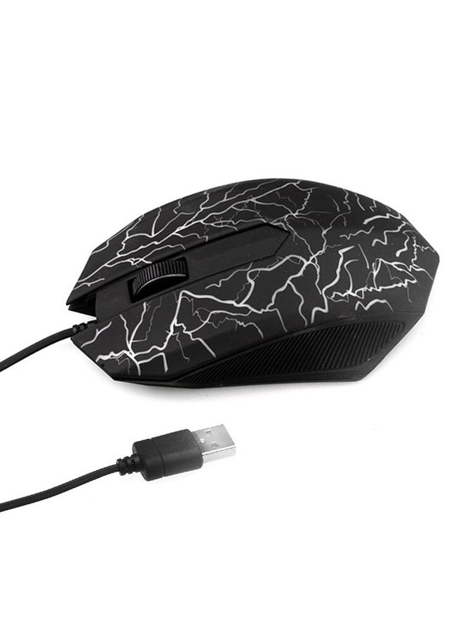 BURAQ Small Special Shaped 3 Buttons USB Wired Luminous Gamer Computer Gaming Mouse(Black)  - Image 2