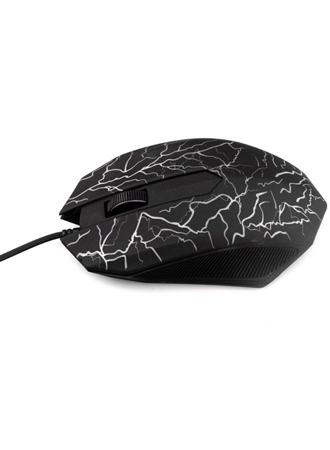 BURAQ Small Special Shaped 3 Buttons USB Wired Luminous Gamer Computer Gaming Mouse(Black)  - Image 1