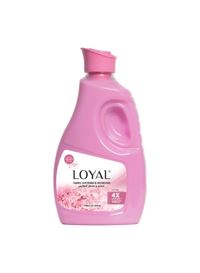 loyal Fabric Softener & Refresher Soft Pink 3000 ml - Image 1