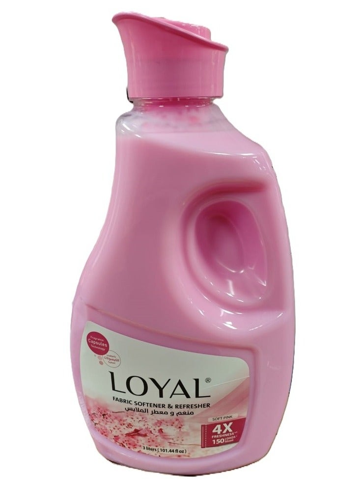 loyal Fabric Softener & Refresher Soft Pink 3000 ml - Image 1