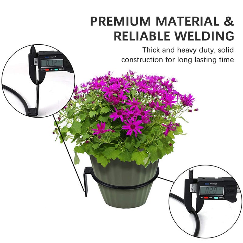 3 Pcs Flower Pot Holder Ring Wall Mounted 4 inch Plant Wall Hanger Rings Metal Plant Hooks Holders Wall Planter Hook - Image 2