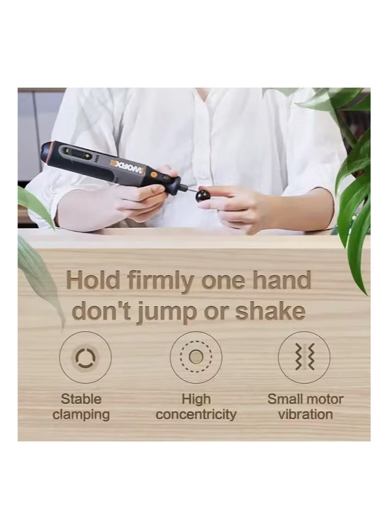 Worx WX106 Rotary Tool 8V Cordless Mini Drill Engraving Grinding Polishing Machine USB Charger Variable Speed Power Tools Set - Image 3