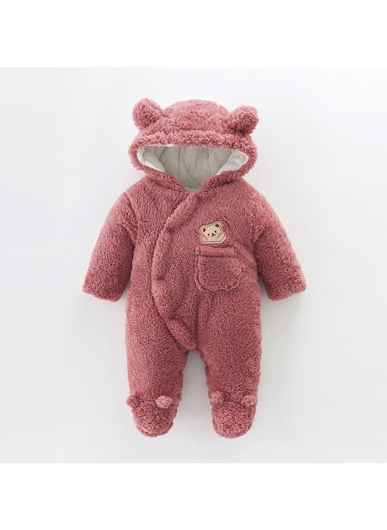 Loquat - Autumn And Winter Baby Thick Cotton Jumpsuit - Image 1