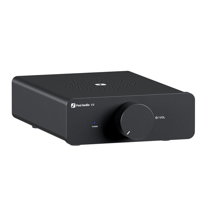 Generic Fosi Audio V3 Stereo Power Amplifier Home Audio 300 Watts x2 TPA3255 Class D Mini Speaker Amp 2 Channel Audio Component Amplifier for Passive Bookshelf Tower Speakers for Desktop Home Theater  - Image 1