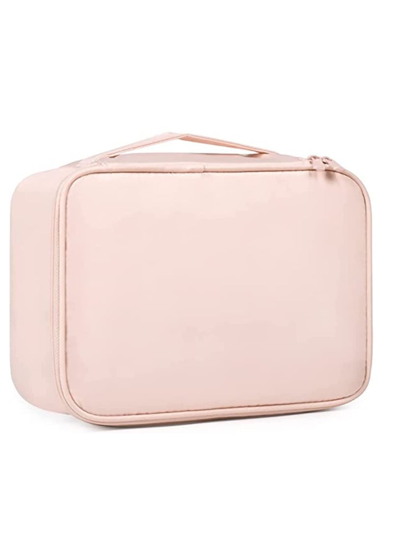 SYOSI Makeup Bag Toiletry Bag with Inner Pouch Organizer Bag Travel Make up Bag Large Cosmetic Bag Case for Women and Girls (Baby Pink)  - Image 1