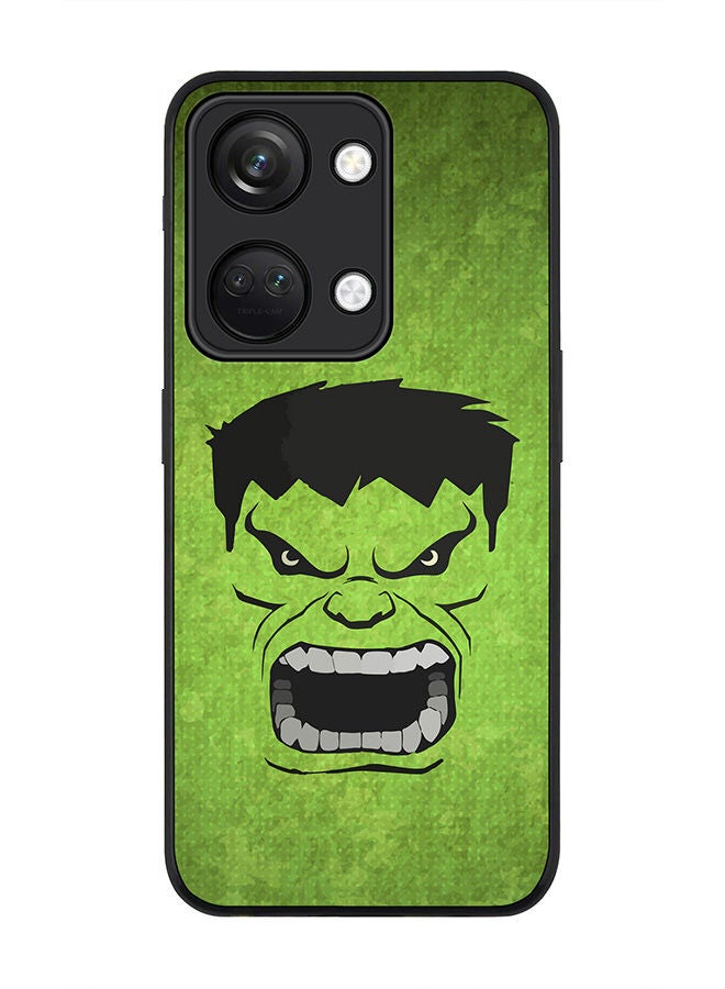 Stylizedd Rugged Black edge case for ONEPLUS NORD 3 5G / OnePlus Ace 2V, Slim fit Soft Case Flexible Rubber Edges Anti Drop TPU Gel Thin Cover -  Screaming Hulk - Image 1