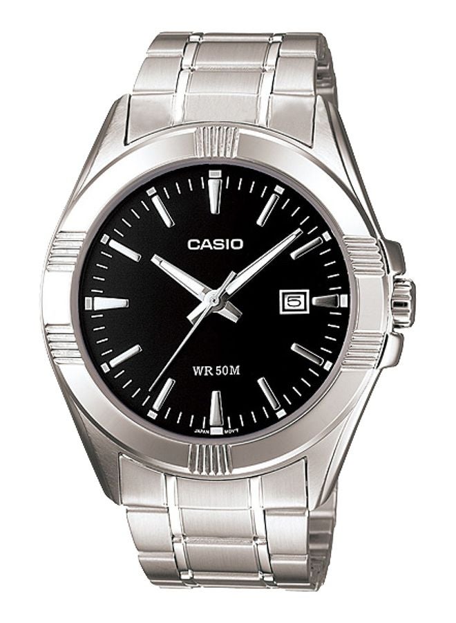 CASIO Men Stainless Steel Digital Quartz Watch MTP-1308D-1AVDF - 42 mm - Silver - Image 1